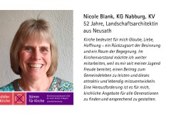 Kirchengemeinde Nabburg, KV-Mitglied, 52 Jahre, Landschaftsarchitektin aus Neusath.